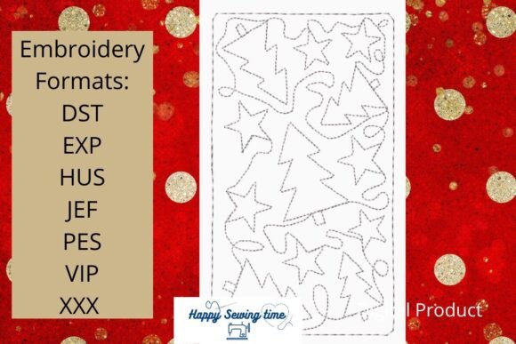 Christmas Trees and Stars Quilting E2E - Image 2