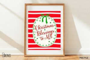 Alternative view of Christmas Wall Art Quotes Png Bundle