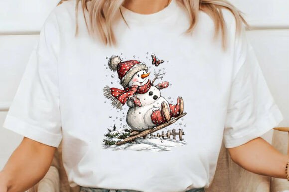 Christmas Whimsical Snowman Clipart - Image 5