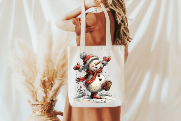 Christmas Whimsical Snowman Clipart - Image 6