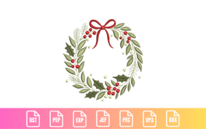 Christmas Wreath with Red Bow