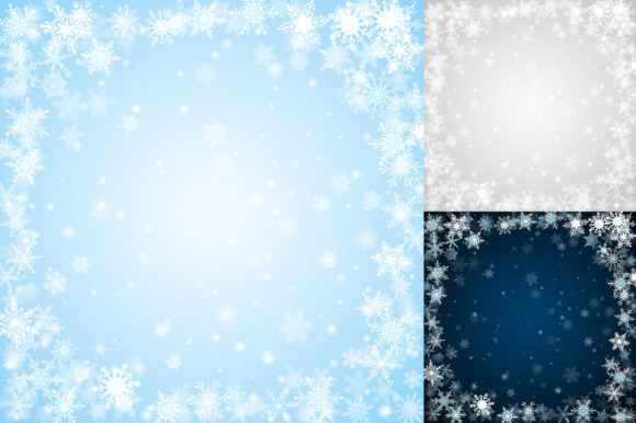 Christmas Backgrounds of Snowflakes