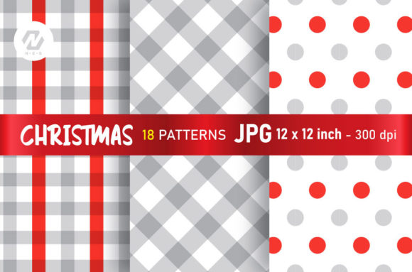 Christmas Digital Paper Patterns Design - Image 5