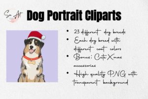 Alternative view of Christmas Dog Cliparts Xmas Dog Clipart