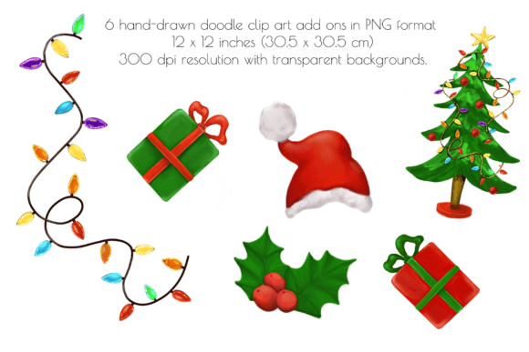 Christmas Doodle Alphabet Numbers - Image 8