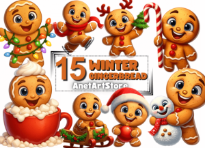 Christmas Gingerbread Man Cookie Clipart