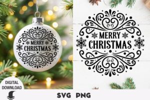 Alternative view of Christmas Svg, Christmas Ornament Svg