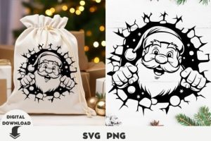 Alternative view of Christmas Svg, Santa Svg, Christmas Orna