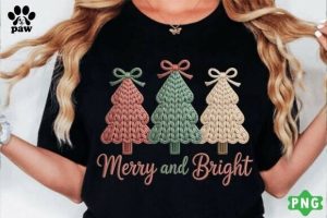 Christmas Tree Png, Faux Yarn Christmas