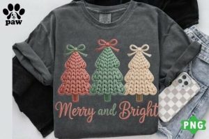 Alternative view of Christmas Tree Png, Faux Yarn Christmas