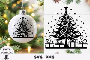 Alternative view of Christmas Tree Svg, Christmas Svg, Pine