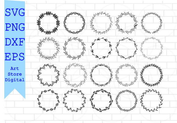 Circle Floral Wreath Svg, Wreath Svg