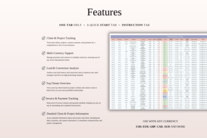 Alternative view of Client Tracker & Management Spreadsheet