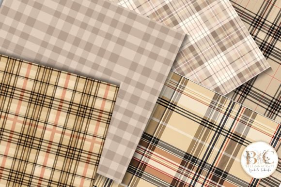 Coffee Plaid Seamless Digital Paper - Image 3