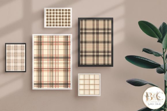 Coffee Plaid Seamless Digital Paper - Image 4