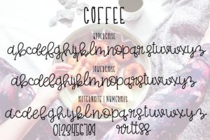 Alternative view of Coffee & Donuts Font