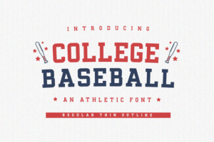 College Baseball Font