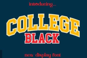 College Black Font