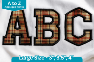 College Block Patch Applique Embroidery