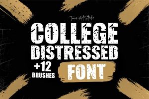 Alternative view of College Distressed Font