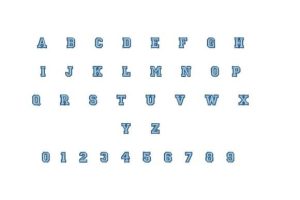 Alternative view of College Outline Embroidery Font