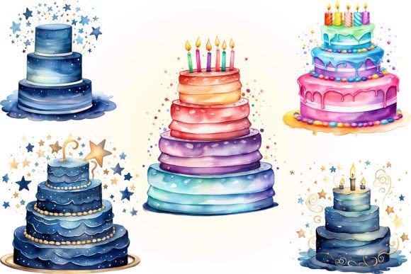 Colorful Birthday Cake Clipart - Image 7