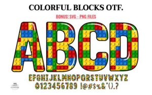 Colorful Blocks Font