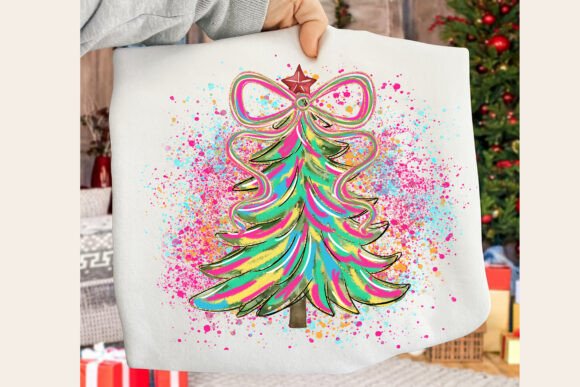 Colorful Coquette Christmas Tree Png - Image 3