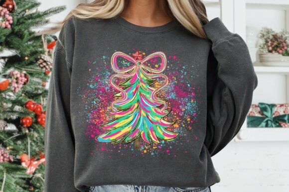 Colorful Coquette Christmas Tree Png - Image 4