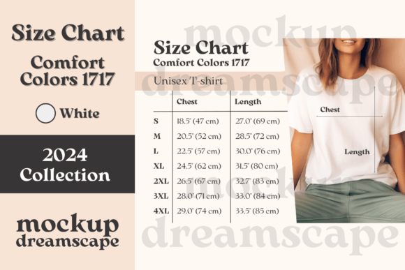 Comfort Colors 1717 Size Chart Shirt