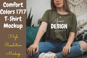 Alternative view of Comfort Colors 1717 T-Shirt Mockups Bund