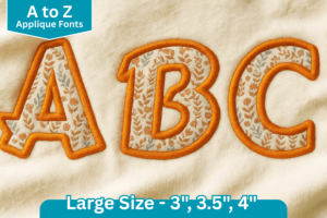 Comic Applique Embroidery Font