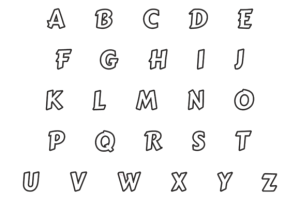 Alternative view of Comic Applique Embroidery Font