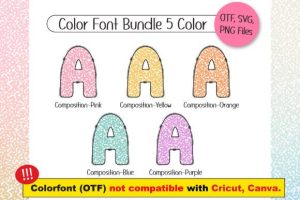 Alternative view of Composition Book Pattern Pastel Font