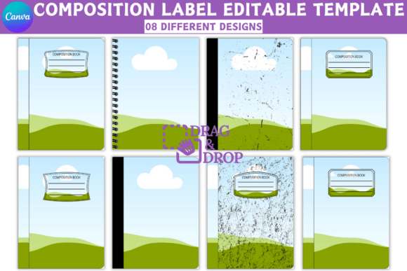 Alternative view of Composition Notebook Cover Template