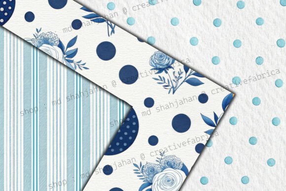 Alternative view of Coquette Blue Toile Digital Paper