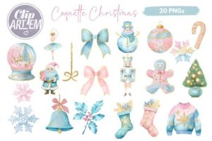 Alternative view of Coquette Christmas Bundle 20 PNG Images