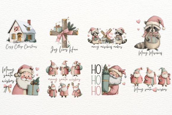 Coquette Christmas Clipart Bundle - Image 4