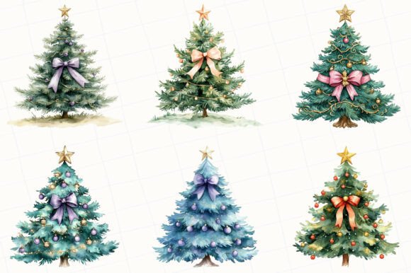 Coquette Christmas Tree Clipart - Image 3