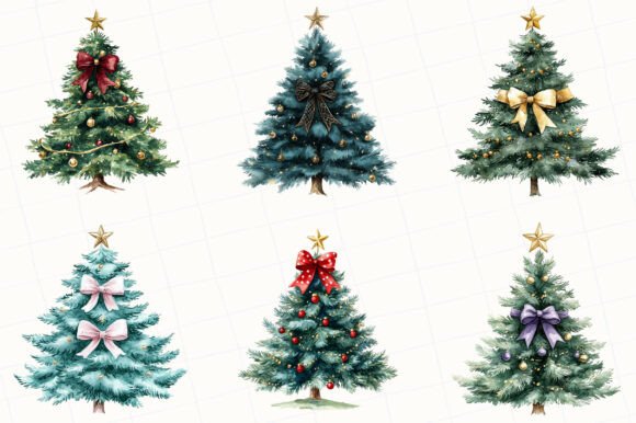 Coquette Christmas Tree Clipart - Image 4