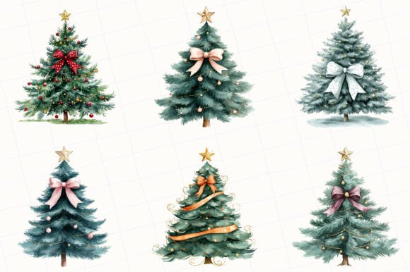 Coquette Christmas Tree Clipart - Image 5