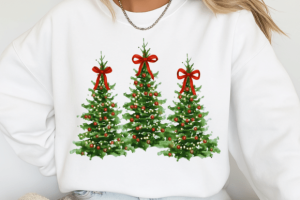 Alternative view of Coquette Christmas Tree Red Bow PNG