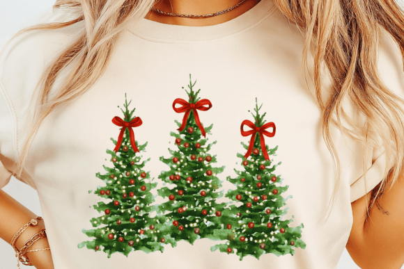 Coquette Christmas Tree Red Bow PNG - Image 3