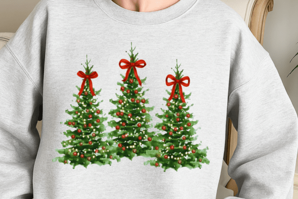 Coquette Christmas Tree Red Bow PNG - Image 5