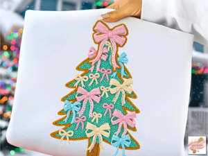 Coquette Crochet Yarn Christmas Tree Png