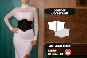 Corset Belt Sewing Pattern Black Corset