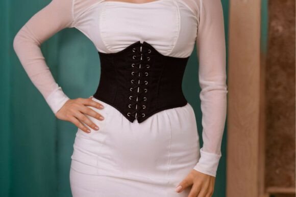 Alternative view of Corset Belt Sewing Pattern Black Corset