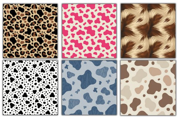 Cow Print Seamless Patterns Bundle - Image 2