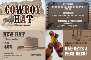 Alternative view of Cowboy Bundle Font