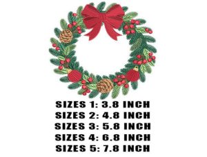 Alternative view of Cozy Christmas Wreath Embroidery Design